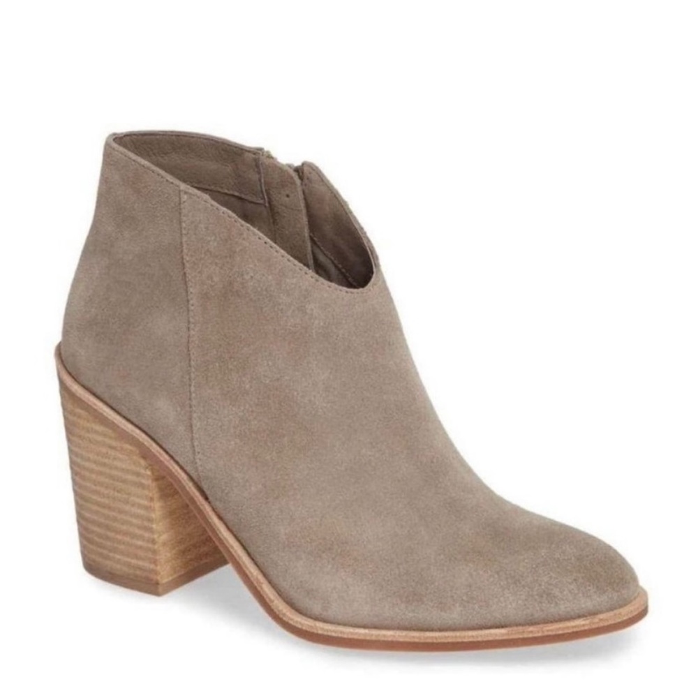 Jeffrey Campbell Taupe Suede Ankle Bootie